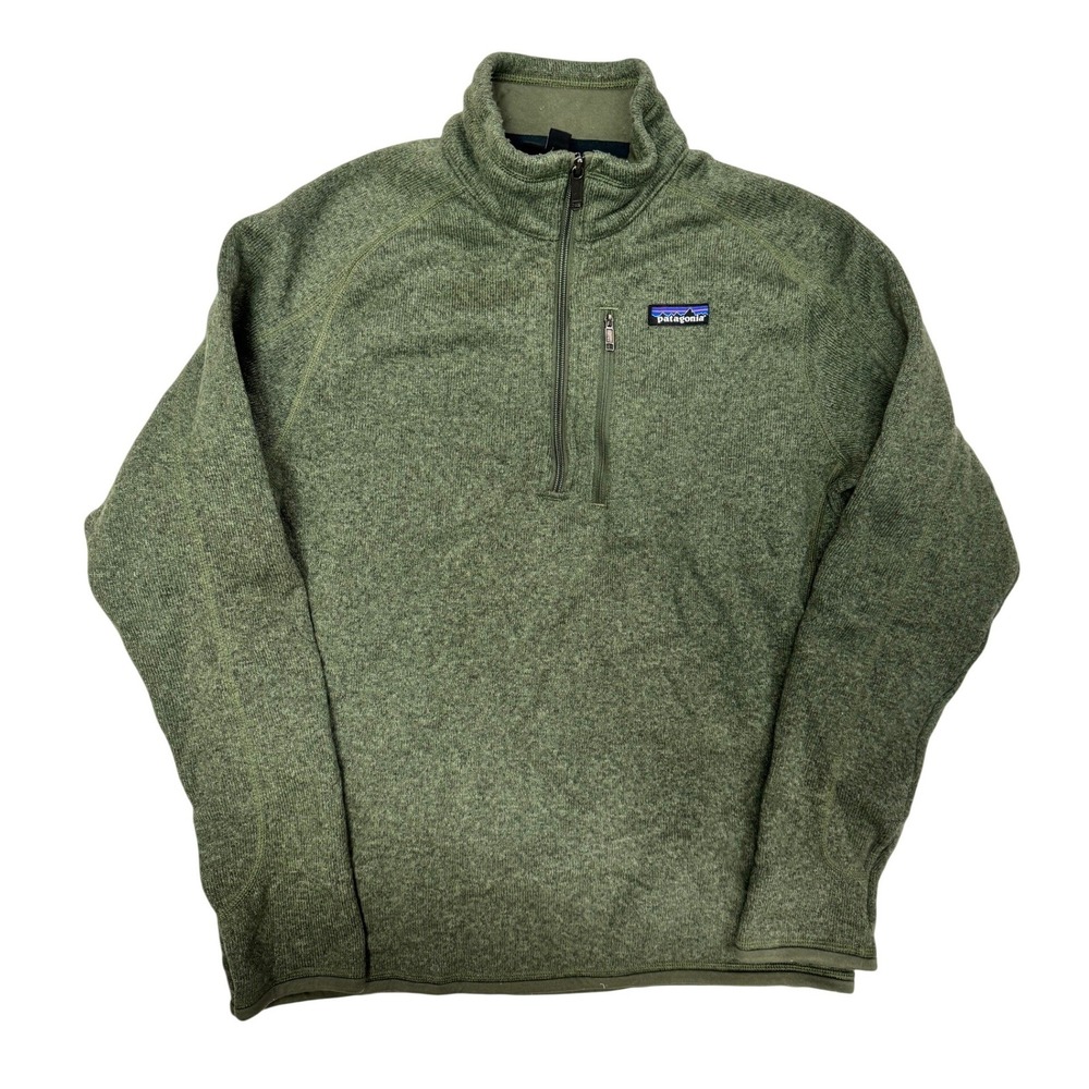 Patagonia Better Sweater 1/4 Zip Fleece Pullover Green Mens Medium
